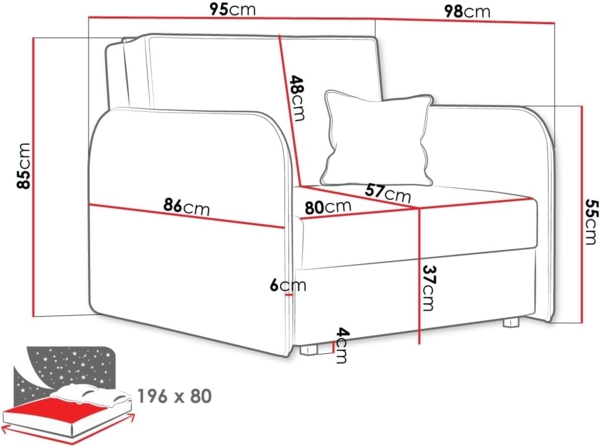 Schlafsofa Viva Loft I (Farbe: Mono 241) Bild 3
