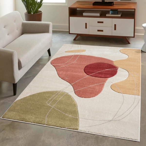 Carpet City Teppich BONITO7158, rechteckig, Höhe: 11 mm, Flachflor, Hochtief-Muster/ 3D-Effekt, Geo-Muster, für Wohnzimmer