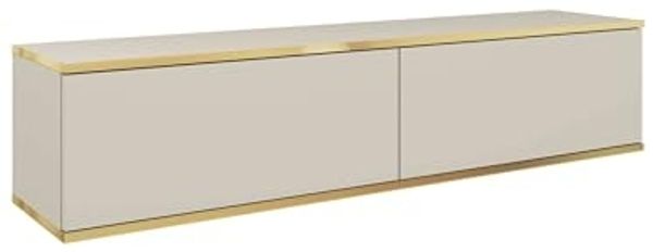 MOEBLO TV-Board Dayn RTV - 135 (Hängeschrank Lowboard Fernsehtisch TV Bank Fernseher TV Möbel, RTV-Schrank mit goldenen Einsätzen), (HxBxT):30x135x32cm