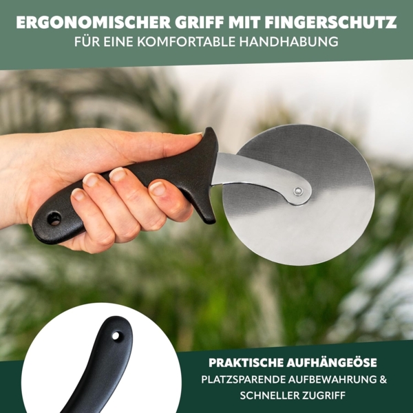 bremermann Pizzaschneider Pizzaschneider, Pizzacutter, Pizzaroller für Grill und Küche Bild 4