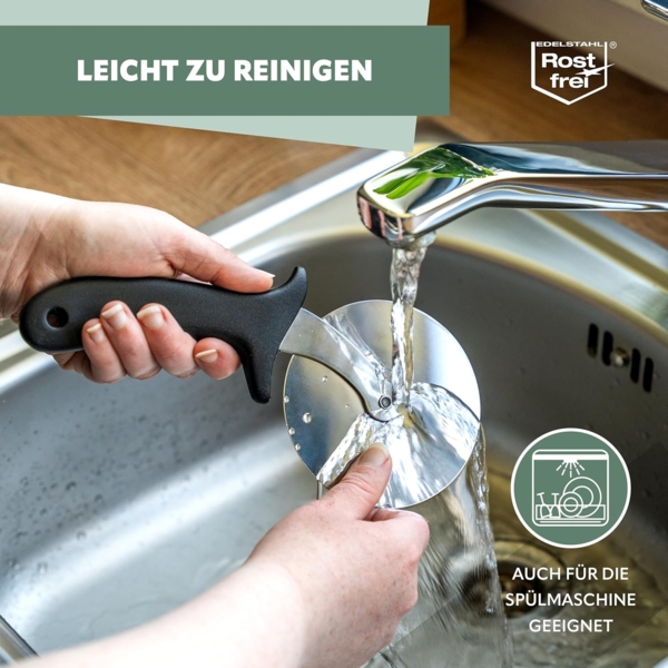 bremermann Pizzaschneider Pizzaschneider, Pizzacutter, Pizzaroller für Grill und Küche Bild 5