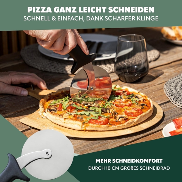 bremermann Pizzaschneider Pizzaschneider, Pizzacutter, Pizzaroller für Grill und Küche Bild 3