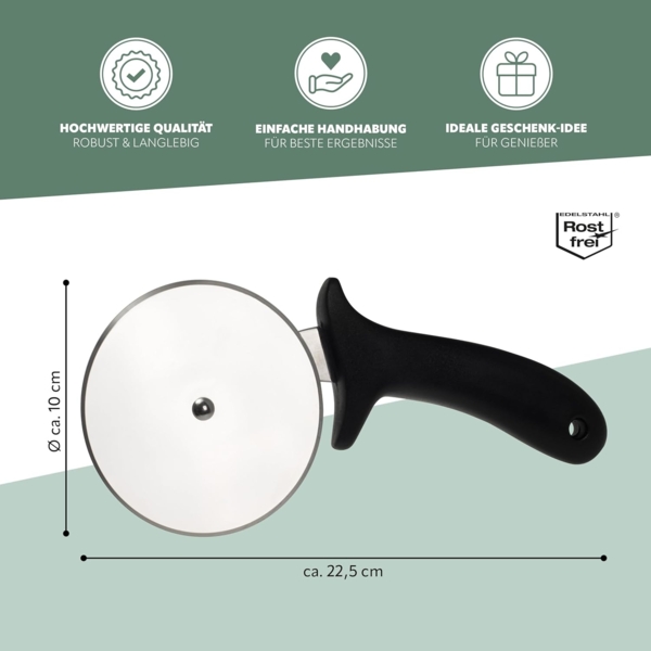 bremermann Pizzaschneider Pizzaschneider, Pizzacutter, Pizzaroller für Grill und Küche Bild 7