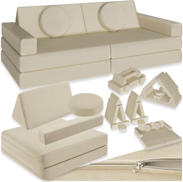 tectake Kindersofa Spielsofa, 8-teilig, flexible Anordnung