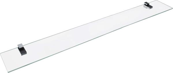 Fackelmann Glasablage 100 cm, 2 Halter für Wandmontage