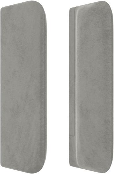 vidaXL Boxspringbett mit Matratze Hellgrau 160x200 cm Samt 3131087 Bild 8