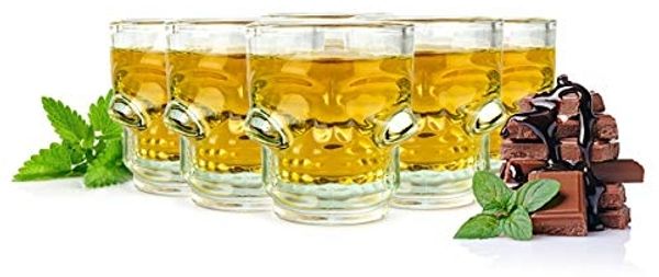 Schnapsgläser in Totenkopf Shotgläser Schädel Schnaps Shots Stamper Vodkagläser