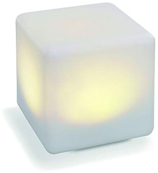 esotec LED Gartenleuchte Solar Würfelleuchte Smart Cube, 18cm, 7 Leuchtfarben, outdoor 106100, 7 Lichtfarben, Dauerlicht oder Farb-Wechsellicht, automatisches Einschalten bei Dämmerung, LED fest integriert, tageslichtweiß, blau, violett, rot, gelb, grü...