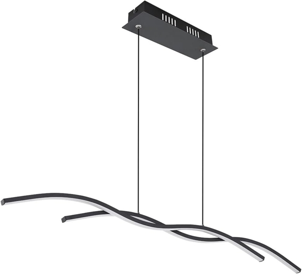 LED Hängelampe, 2 flammig, Wellenoptik, H 118cm