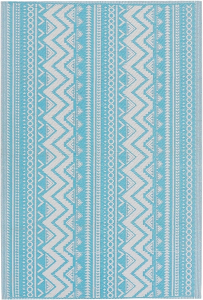 Outdoor Teppich türkis 120 x 180 cm geometrisches Muster NAGPUR