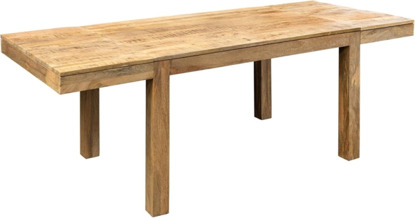 riess-ambiente Esstisch PURE 120-200cm natur - Mangoholz, ausziehbar, massiv, robust, Unikat (Einzelartikel, 1-St), verlängerbarer Wohnzimmertisch für 8+ Personen - ideal für Essbereich