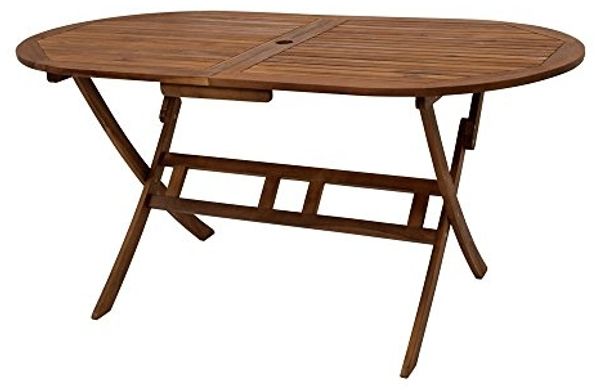 Klapptisch 160x85 cm Oval Akazie