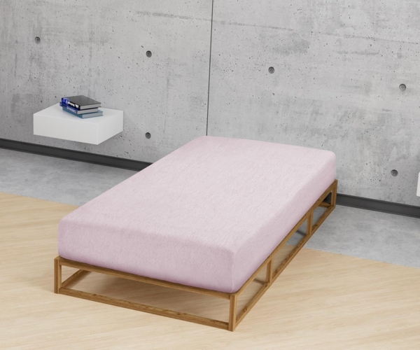 biberna Melange-Flanell Spannbetttuch 0841380 MELANGE UNI, rose, 1x 140x200 cm - 160x200 cm Bild 4