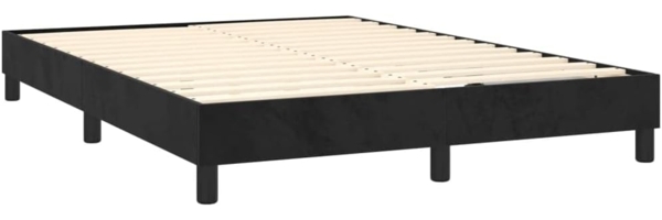 vidaXL Boxspringbett mit Matratze Schwarz 140x190 cm Samt 3131017 Bild 4