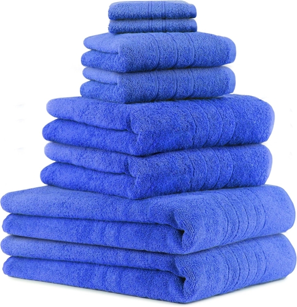 Betz Handtuch Set 8-TLG Handtuch-Set Deluxe, 100% Baumwolle (Set, 8-St), Farbe blau