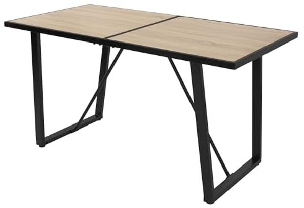 ML-DESIGN Esstisch Esszimmertisch Küchentisch Frühstückstisch für Küche & Esszimmer, Tisch in Eichen-Optik 140x70x75cm MDF/Stahl