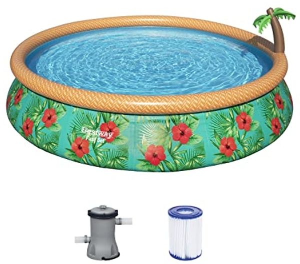 Bestway Fast Set Aufblasbares Pool-Set Paradise Palms 457x84 cm 92846