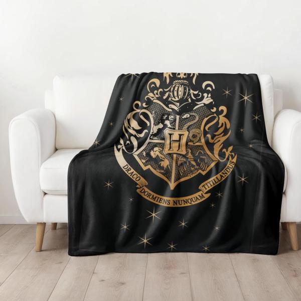 Wohndecke Harry Potter 150x200 cm, weich und kuschelig, Coral Fleece-Decke, MTOnlinehandel, Sofadecke passend zur Bettwäsche, Überwurf für Hogwarts Fans