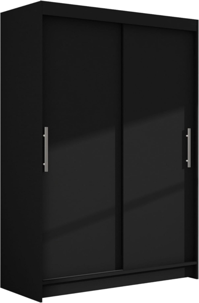 Kleiderschrank Miami I, ohne Beleuchtung, Farbe: Schwarz