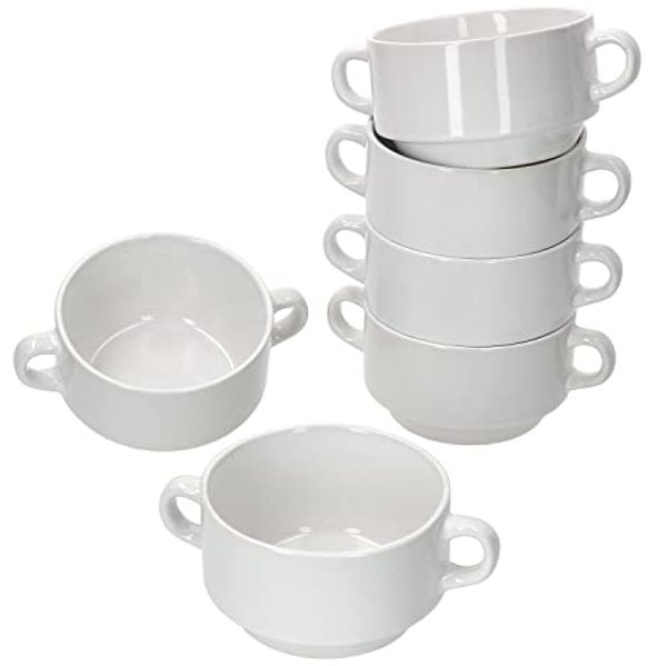 MamboCat Suppenschüssel 6er Set Stiva Suppenschale weiß 250 ml, Porzellan Bild 2