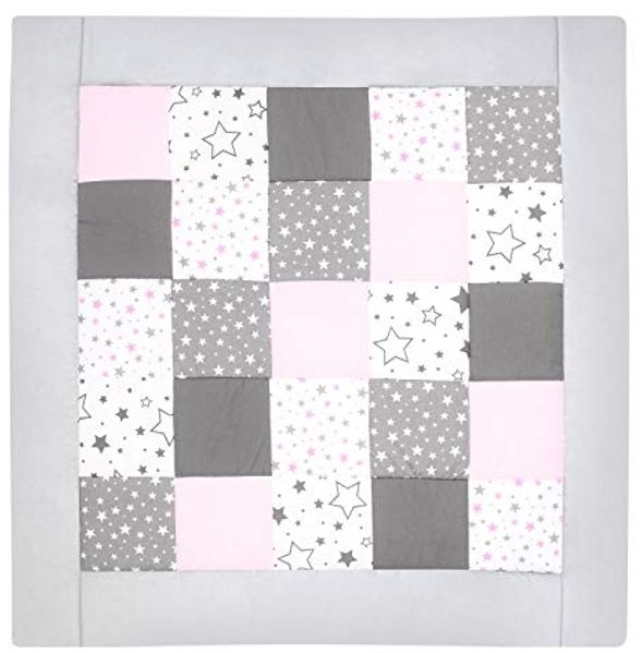 Krabbeldecke Patchworkdecke - Spieldecke -Laufgittereinlage -Decke, Amilian