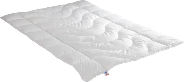 Irisette warme Winterdecke Steppbett Lara, aus edlem Baumwolle-Feinperkal, 95 Grad waschbar, inkl. Aufbewahrungstasche, 200x200 cm, weiß
