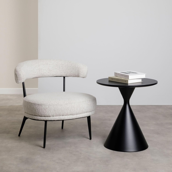 IDIMEX Loungesessel ISOMA, Wohnzimmerset mit Relaxsessel und Beistelltisch modernes design beige Bild 3