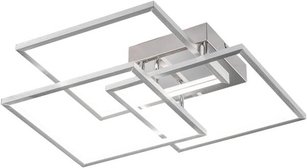 LED Deckenleuchte, silber, warmweiß, L 48 cm, MANAS