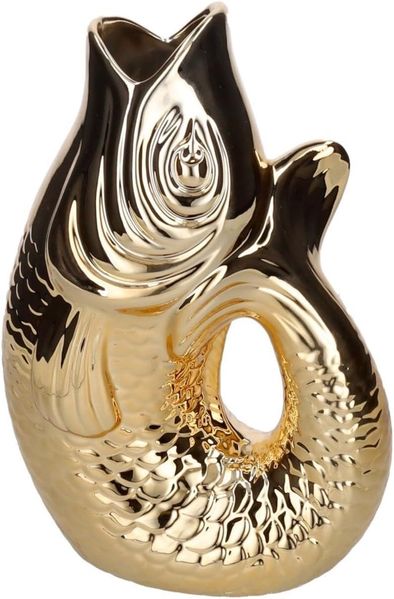Gift Company Monsieur Carafon Fisch Vase L gold 2,7 Liter