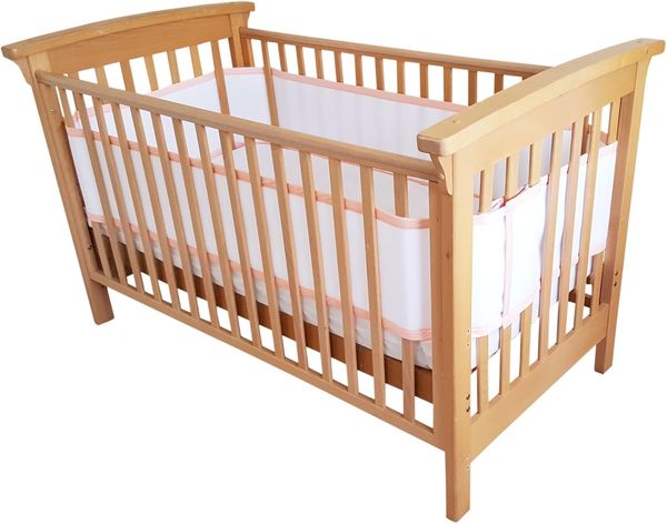 Airoya 4 Sided Mesh Baby Cot Bumper, BS EN 16780, Breathable Safe