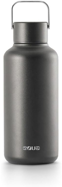 Wasserflasche Trinkflasche Getränkeflasche Sport EQUA Timeless Edelstahl 600 ml Dark 683341