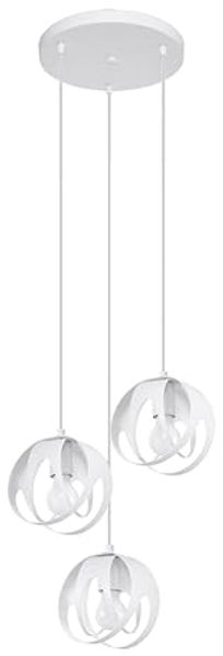 SOLLUX SL. 1084 Pendelleuchte TULOS 3P weiss Stahl 60W L: 30cm B: 30cm H: 117cm dimmbar