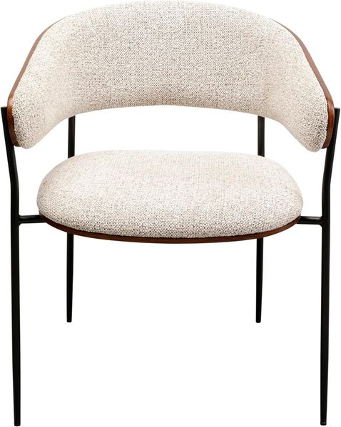 Kare Design Esszimmerstuhl Cindy, Beige, 46 cm Sitzhöhe, Polsterstuhl, mit Armlehen, Rückenlehne, Wohnzimmer, 77 x 62 x 57 cm (H/B/T)