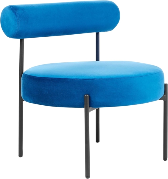 Sessel ALPHA Samtstoff Marineblau