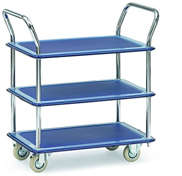 Fetra Ganzstahlwagen mit 3 Etagen Ladefläche 910x610mm