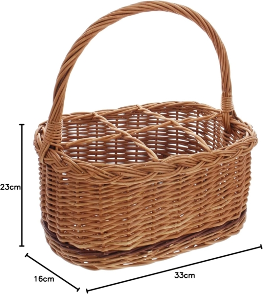 Flaschenkorb "Rustico", für 6 Flaschen Einkaufskorb Picnickorb Aufbewahrungskorb Bild 6
