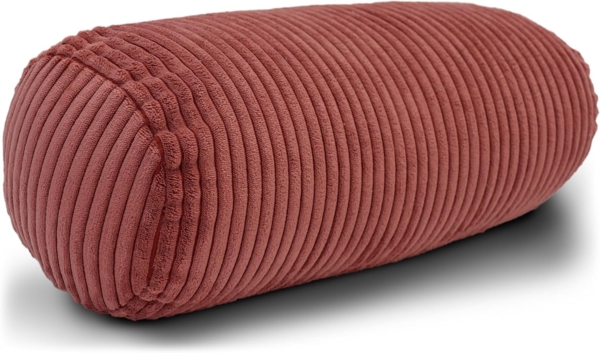 Amilian Nackenrolle mit Bezug 15 x 40 cm - Kissenrolle - mit Nackenrollenbezug - Bettrolle, Kopfstütze, Nackenstütze mit Bezug, ideal als Dekokissen, Sofakissen, Kissen, Kissenrolle, Lagerungskissen, Schlafkissen und für Reisen