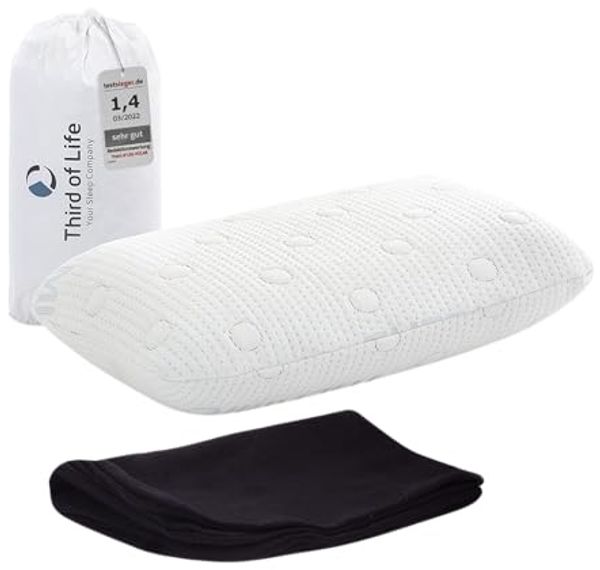Reisekissen VOLAR, ergonomisches Nackenkissen für unterwegs aus Visco-Schaum mit Thermo-Bezug, 40 x 25 cm