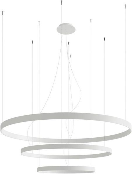 SOLLUX TH. 215 Kronleuchter RIO LED 150W Aluminium weiß L:110cm B:110cm H:150cm 3000K