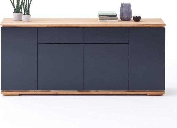 Chiaro Sideboard II - Schwarz Hochglanz Asteiche massiv