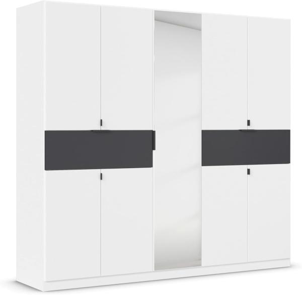 rauch Kleiderschrank, Drehtürenschrank TICAO, 9-türig, 1 Spiegeltüre, 2 Schubkästen, inkl. Türdämpferset, Alpinweiß, 226x210x54cm