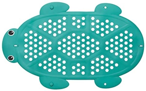 INFANTINO 2-in-1 Bath Mat with Storage Basket - Skid Resistant Mat with Suction Cups