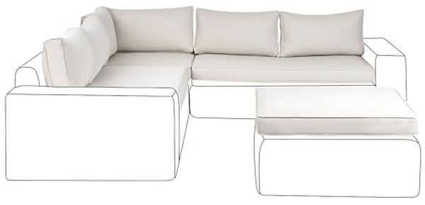 Outdoor Kissenbezug Set PALERMO Cremeweiß