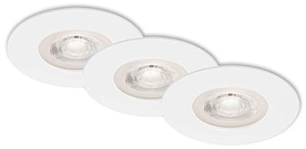 Briloner 3er Set LED Einbauleuchte Kulana weiß Ø 9 cm warmweiß dimmbar