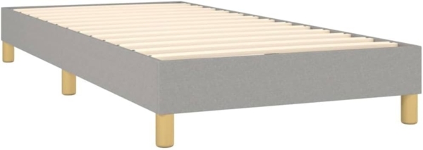 vidaXL Polsterbett mit Matratze Hellgrau 100x200 cm Stoff Bild 4