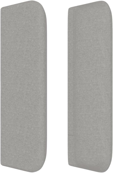 vidaXL Polsterbett mit Matratze Hellgrau 100x200 cm Stoff Bild 8