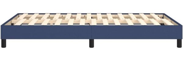 vidaXL Polsterbett, Stoff, 25,0 cm, Blau, 120x200 cm, mit Lattenrost, Schwarz Bild 7