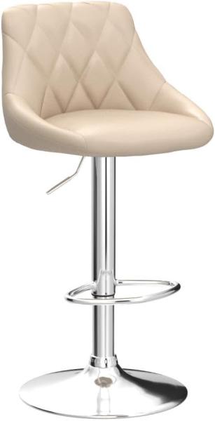 CLP 2er Set Barhocker Lazio Kunstleder höhenverstellbar und 360 Grad drehbar,creme Bild 5