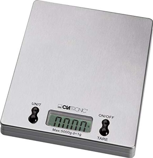 Clatronic KW 3367 Elektronische Küchenwaage 5 kg 1 g Edelstahl Edelstahl Tasten