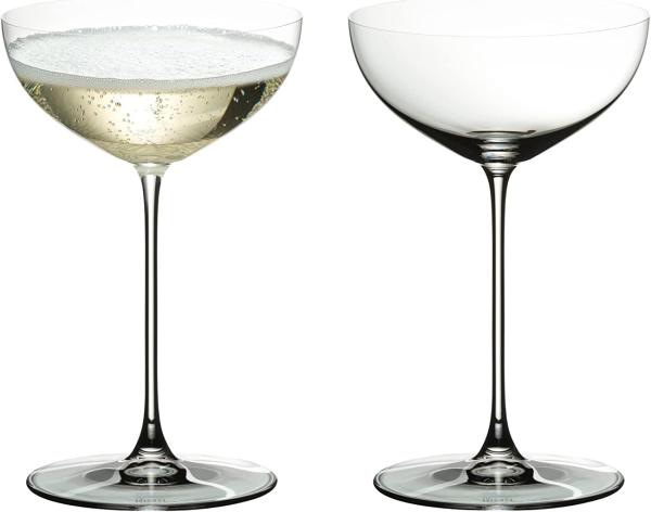 Riedel Veritas Coupe / Cocktail, 2er Set, Sektschale, Sektglas, Cocktailglas, Trinkglas, Hochwertiges Glas, 240 ml, 6449/09